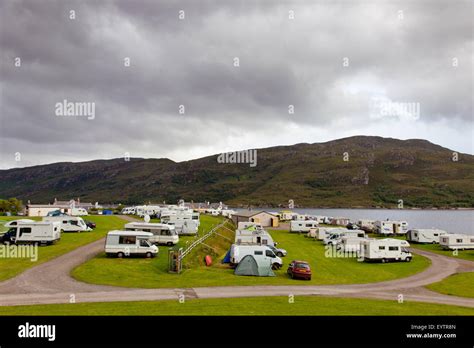 Camping site, Caravan, camping, camper, Ullapool, Scotland Stock Photo ...