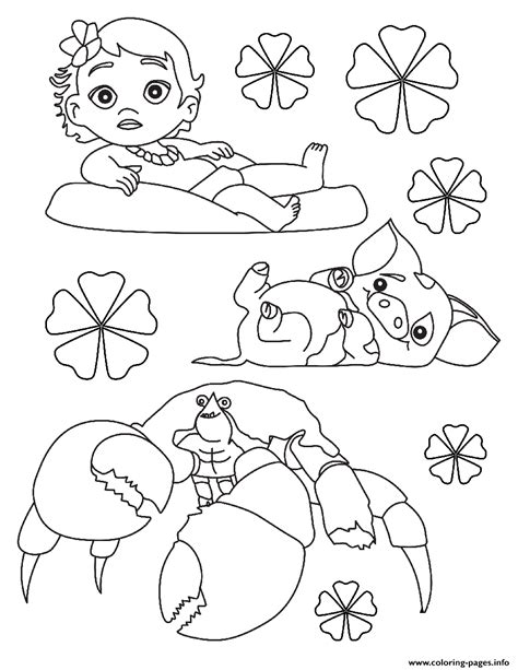 Moana Baby Disney Coloring Pages Printable