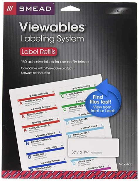 SMD64915 - Smead Viewables Color Labeling System Review | Folder labels ...