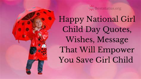 Happy National Girl Child Day Quotes, Wishes, Message & Slogans