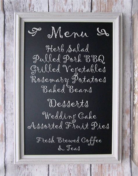 RUSTIC WEDDING DECOR Chalkboard Magnetic 41x29