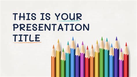 Colorful Pencils. Free PowerPoint Template & Google Slides Theme