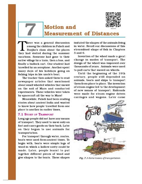 NCERT Book Class 6 Science Chapter 7 Motion and Measurements of ...