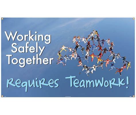 Banner, WORKING SAFETY TOGETHER REQUIRES TEAMWORK, 3FT X 5FT | Work ...