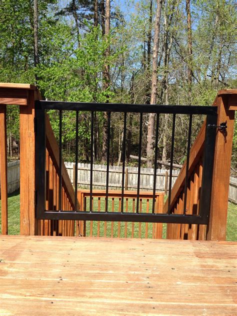 Metal deck gates made to order. Powder coating paint