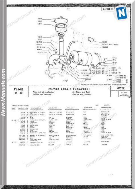 Fiat Allis Wheel Loader Model Fl14B Parts Catalog