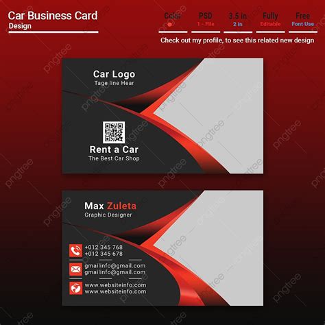 Car Business Card Template Download on Pngtree