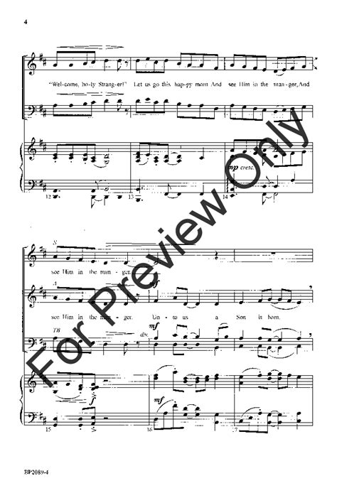 Unto Us a Son Is Born (SATB ) arr. Trevor Ma | J.W. Pepper Sheet Music