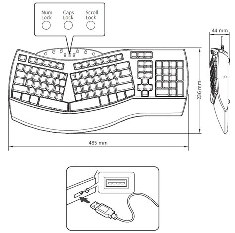 perixx PERIBOARD-512 Ergonomic Split Keyboard User Manual