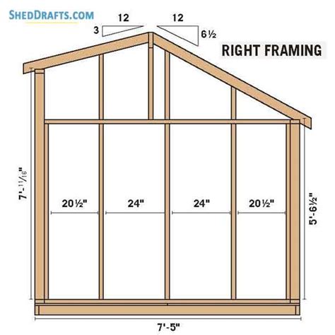 8×12 Saltbox Storage Shed Plans