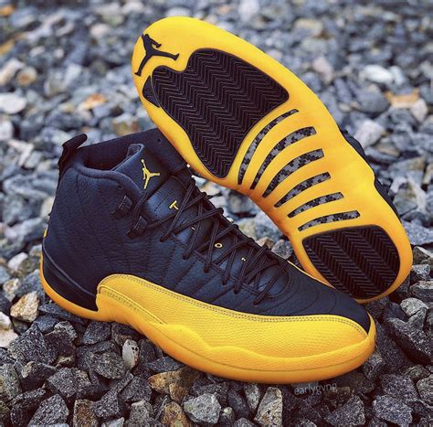 Air Jordan 12 Black University Gold 130690-070 Release Date - SBD