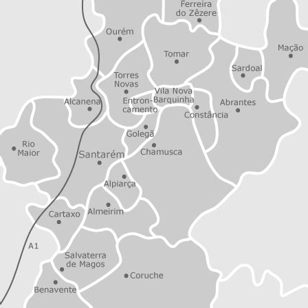 Mapa Do Distrito De Santarém | Mapa