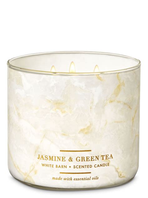 White Barn Jasmine & Green Tea 3-Wick Candle in 2020 | Candles, Jasmine ...
