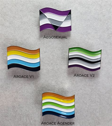 Aro Ace Pride Flag Enamel Pins Soft Enamel Lapel Pins | Etsy Canada