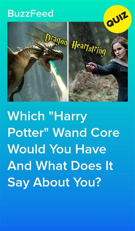 Which "Harry Potter" Wand Core Would You Have And What Does It Say ...