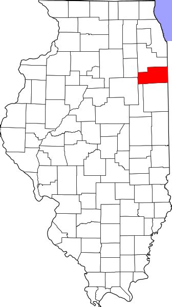 Image: Map of Illinois highlighting Kankakee County