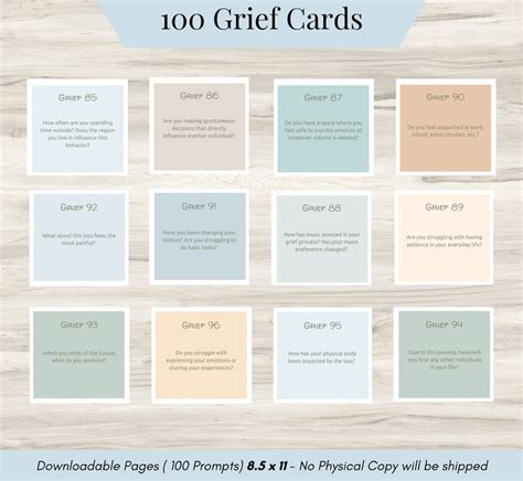 100 Grief Journal Prompts Deep Thought Mental Health Grief - Etsy