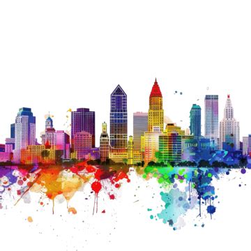 Abstract Milwaukee Skyline With Color Buildings, Milwaukee, Skyline ...