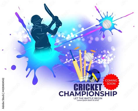 vector illustration for cricket championship league, cricket tournament ...