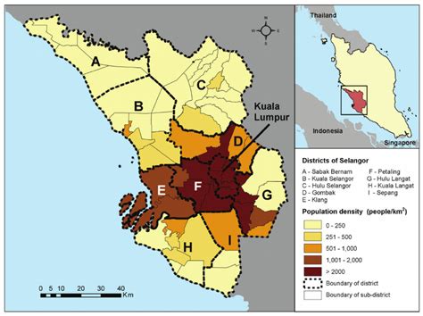 Malaysia Population Density Map