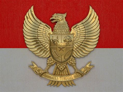 Garuda Pancasila Logo 3D Render | RenderHub Gallery