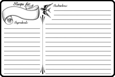 12 Best Images of Printable Recipe Cards With Lines - Free Printable ...