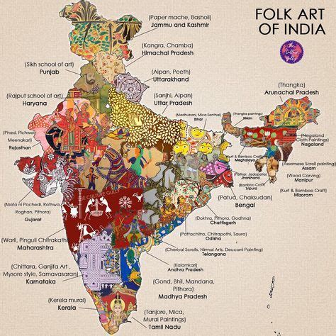 FOLK ART MAP OF INDIA BY THE CULTURE GULLY See Instagram photos and videos from The Culture ...