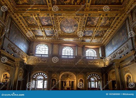 Interior in Palazzo Vecchio Old Palace Florence, Tuscany, Ital ...