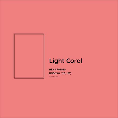 Light Coral Complementary or Opposite Color Name and Code (#F08080) - colorxs.com