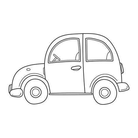 A simple toy car in sketch doodle style. urban transport. 14171283 Vector Art at Vecteezy