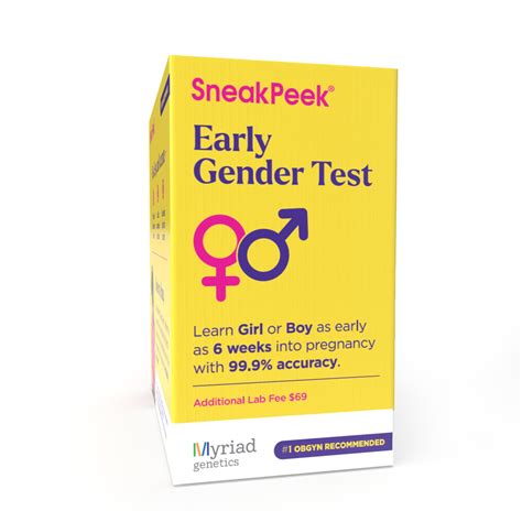 SneakPeek® Early Gender Test Kit - Baby Gender Results at 6 Weeks - Lab ...