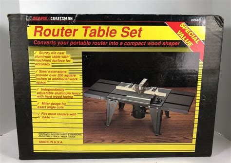 Sears Craftsman ROUTER TABLE SET #925470 USA NIB Fits most routers with ...