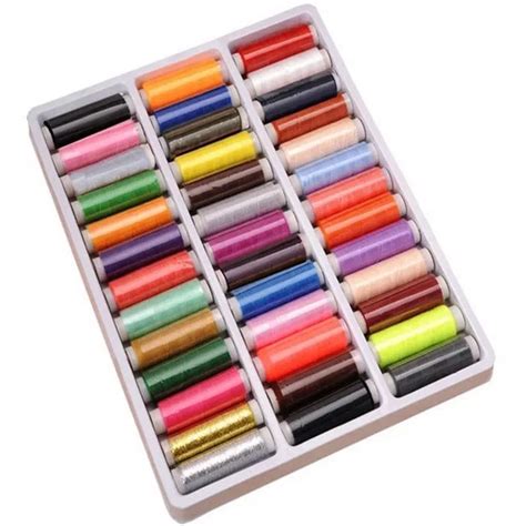 39roll/lot,Mixed Color Polyester/cotton sewing Thread Box Set DIY ...