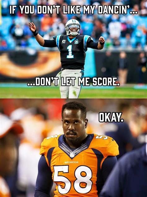 Cam Newton / Von Miller Meme Nfl Jokes, Funny Football Memes, Funny Nfl, Funny Sports Memes ...