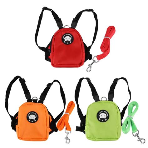 Aliexpress.com : Buy Small Dog Cat Backpack Harness With Leash Set Outdoor Travel Pet Snack ...