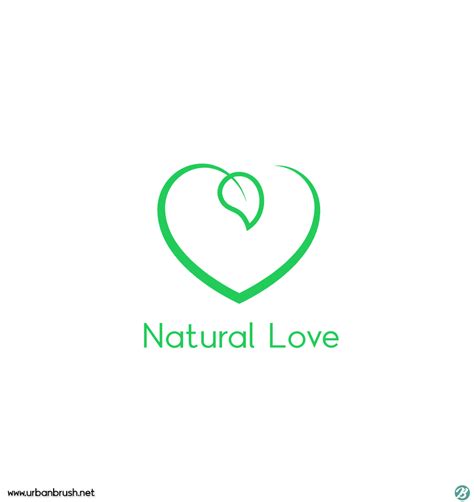 Natur Liebe Logo Illustration ai kostenloser Download - Urbanbrush