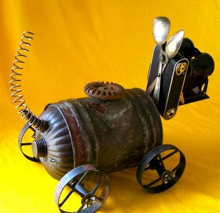 Steampunk robot dog with an old camera eye | Gadgetsin