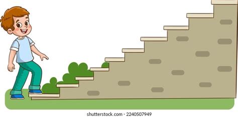 Stairs Crawling Boy Cartoon Vector Stock Vector (Royalty Free) 2240507949 | Shutterstock