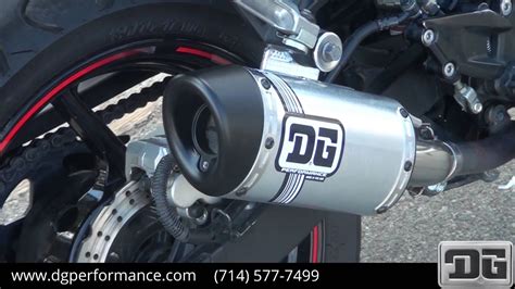 Kawasaki Ninja 300 Exhaust with DG Performance V2 Slip-On - YouTube