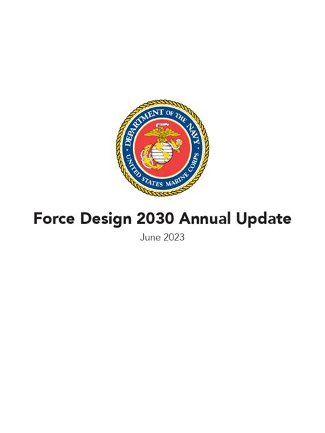 Force Design 2030 Annual Update | PDF | United States Marine Corps ...