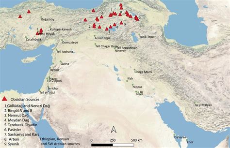 Map showing the location of sites from which the origin of obsidian... | Download Scientific Diagram