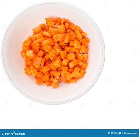 Small Dice Cut Carrot III stock image. Image of isolated - 43964481