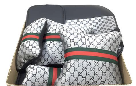 Lot - Gucci Car Seat Covers & Neck Pillows