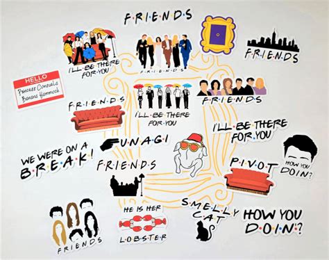 Friends Sticker 20 Pack Friends Tvshow Friends Theme Tv - Etsy