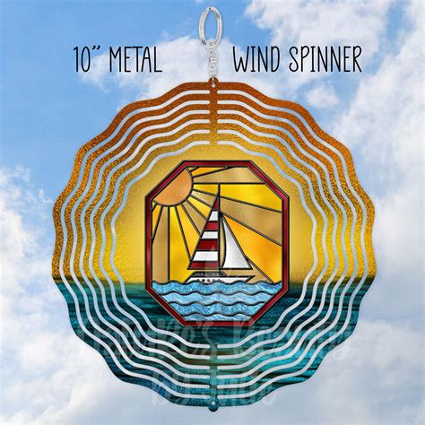 Sail Boat Sunset Metal Wind Spinner Sailboat Outdoor Metal - Etsy ...