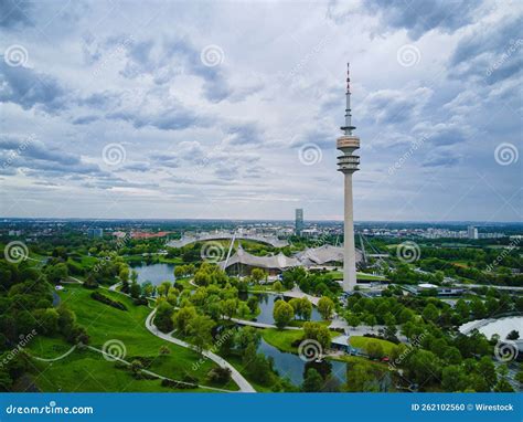 Aerial View of the Olympic Park Munich Editorial Image - Image of ...