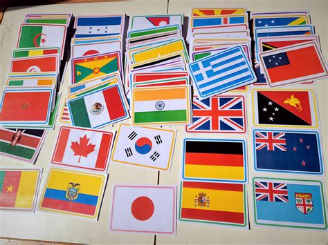 198 World Flags Educational Flashcards Printable Flashcards | Etsy
