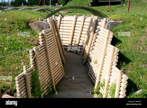 Wooden beams trench warfare hi-res stock photography and images - Alamy