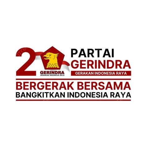 Gerindra Party Logo Elecciones Generales En 2024 Greting Crads No 2 Con El Lema Vector PNG ...