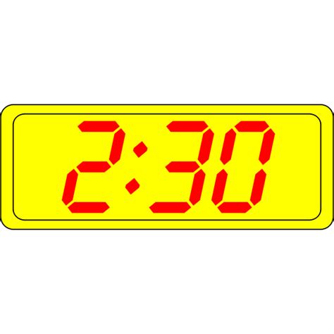 Digital clock display vector image | Free SVG